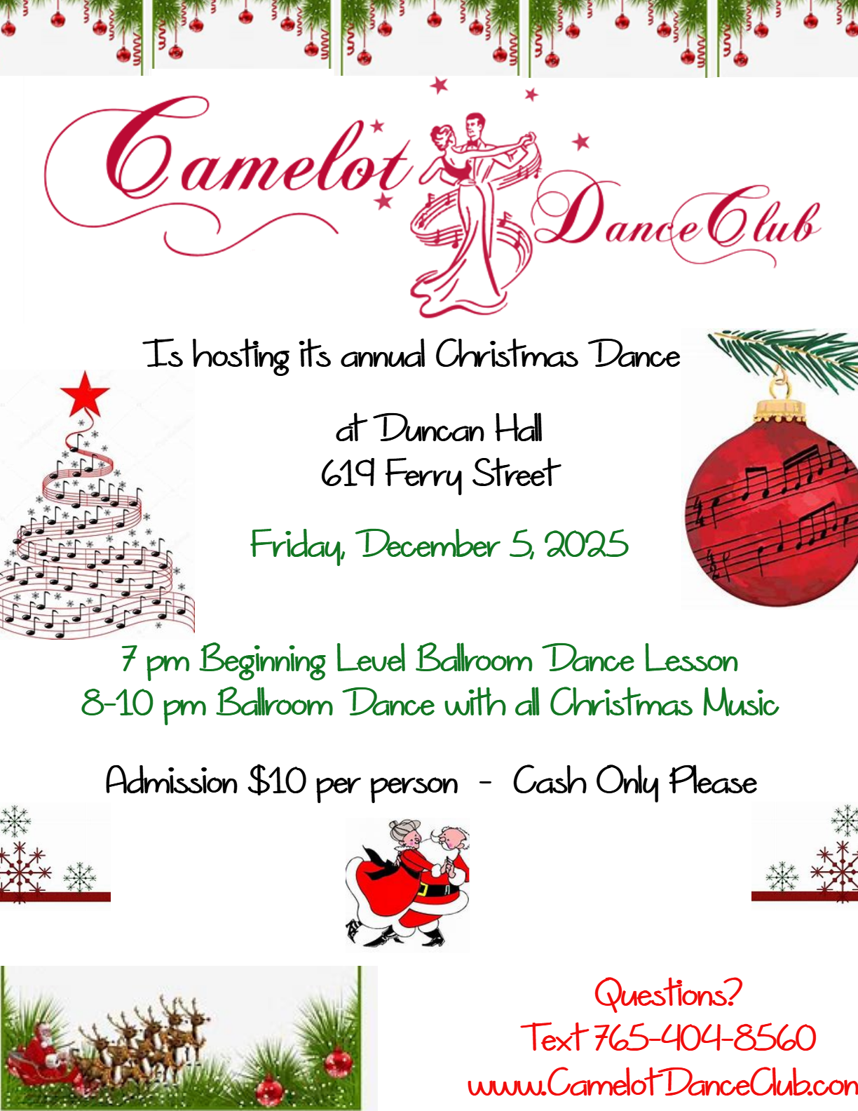 Flyer for Christmas Dance